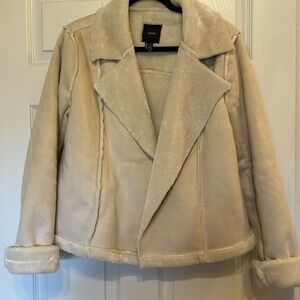 Forever 21 faux suede faux fur jacket